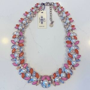 Brand New with Tags Talbots stone and pearl floral necklace.